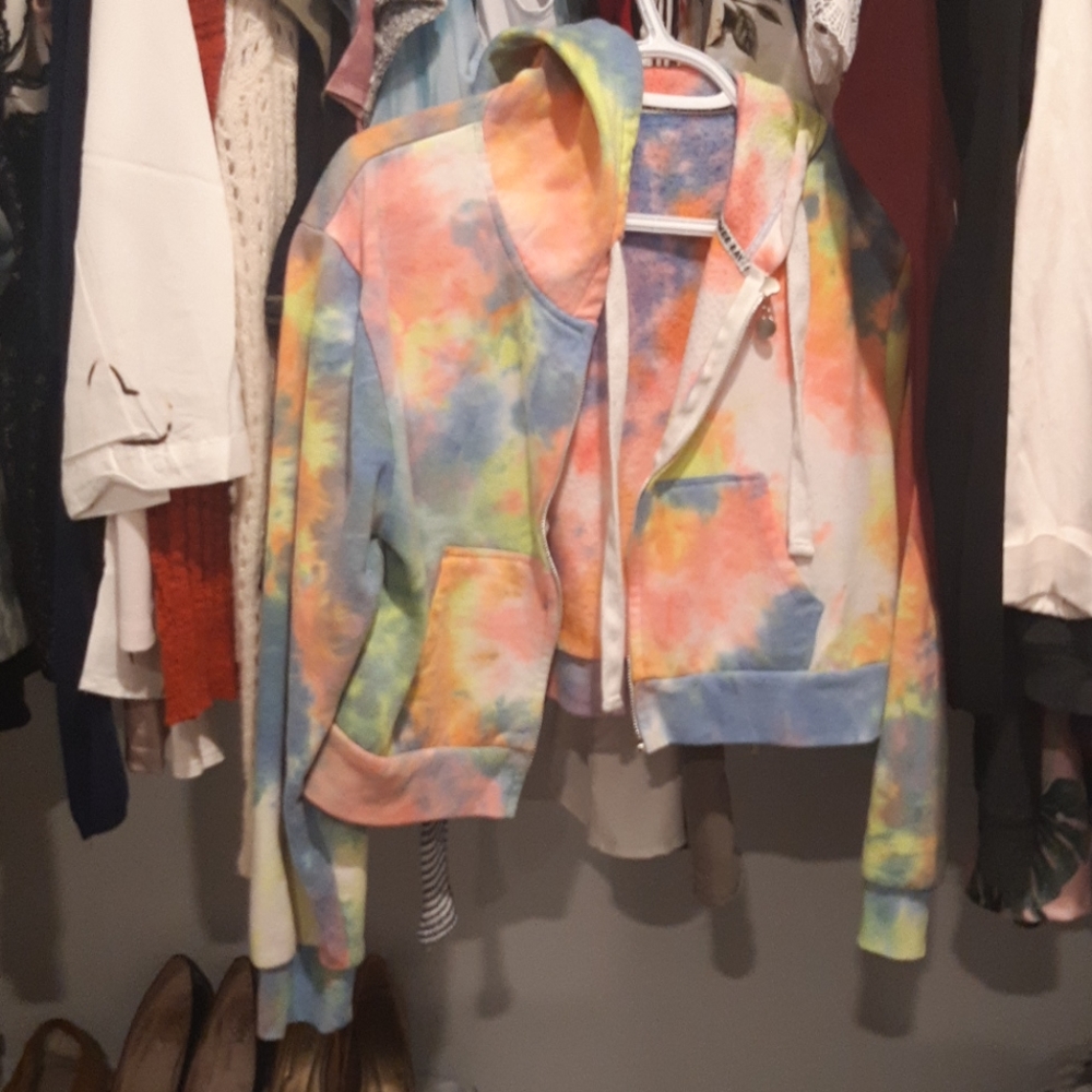 Ty dye cropped hoodie